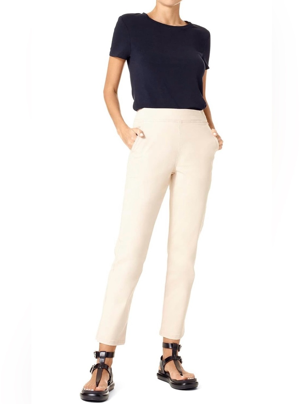 HUE Soft Trouser Leggings with Functional Front Pockets